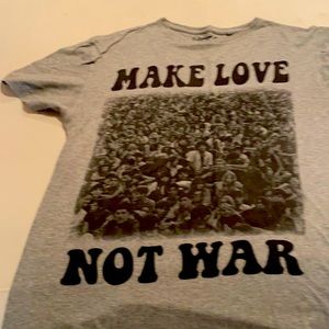 Make love not war tee shirt